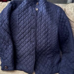 Lands' End Olive Quilted Jacket
